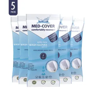 Med-Cover ถุงมือทำความสะอาดแบบหนาพิเศษ,สำหรับการดูแลรักษาแบบไม่หยุดยั้งทำความสะอาดได้โดยไม่ต้องใช้น้ำไม่ต้องล้างออกดูแลบรรจุภัณฑ์แบบกำหนดเอง