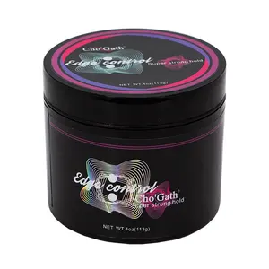 USA Private Label Salon-grade Strong hold Edge Control Edge Tamer Gel with Argan oil for Curly Coiled Coarse Kinky hair