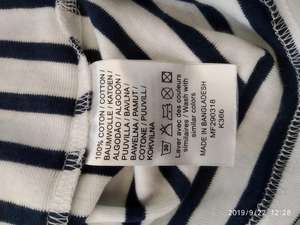 เสื้อยืดโอเวอร์รันแบรนด์ดังสำหรับผู้หญิง แขนยาว คอกลม ผ้าฝ้ายลำลอง ลายทางสีดำขาว สินค้าเกินจำนวน - Product Image 6