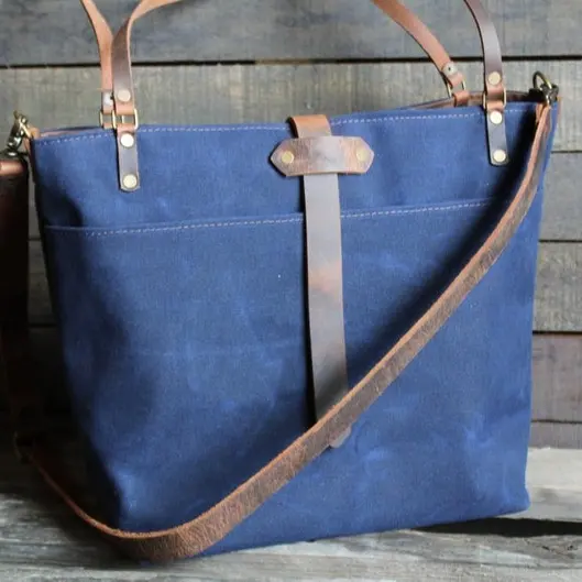 Bolsa de lona feminina, bolsa de lona eco-amigável para mulheres, couro de cortiça de madeira ILU-0030