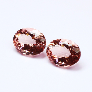 Morganite rose de Madagascar 3A, forme ovale, taille facetée, pierre précieuse semi-précieuse authentique pour la fabrication de bijoux, GEMFORTE INC - Product Image 3