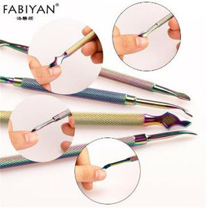 Juego de Herramientas para quitar la piel muerta, empujador de cutículas de acero inoxidable, 4 Uds. - Product Image 2