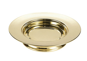 BRASS COMMUNION TRAY WITH UPPER CROSS CHURCH SUPPLIES - Product Image 4