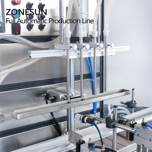 ZONESUN ZS-FAL90全自動L構成ジャーウォーターボトル液体石鹸ジュース香水充填キャッピングおよびラベリングマシン - Product Image 2