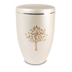 Urnes de crémation en Aluminium, arbre de vie, couleur blanche, pour adulte, pour cendres commémoratives, disponible en gros - Product Image 1