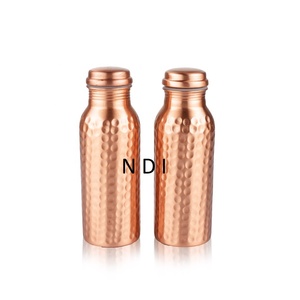 Pure Copper <b>Water</b> <b>Bottle</b> for Ayurveda Leak-Proof Handmade Design for Drinkware Supplied from India - Product Image 4