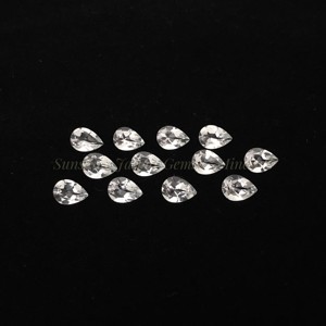 Cristal de cuarzo transparente Natural de corte de pera, piedra preciosa NATURAL de alta calidad, cristales naturales, 9x13mm, precio de fábrica, venta al por mayor - Product Image 1