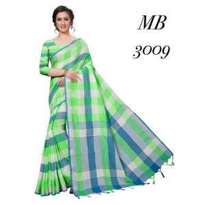 Saree en coton et soie vêtements indiens et pakistanais - Product Image 3