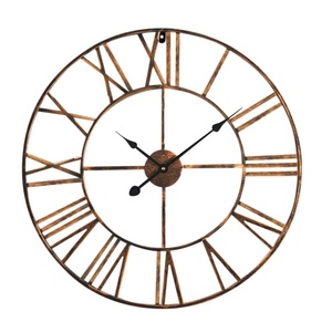 Horloge murale en métal de forme ronde, classique et élégante, nouveau Design décoratif, horloge en fer revêtu de puissance noire, meilleure vente au meilleur prix - Product Image 3