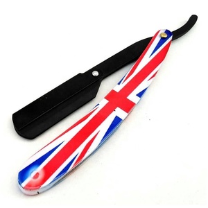 Maquinilla de afeitar profesional de acero inoxidable con borde recto y cuchillas reemplazables con punta dorada Calidad OEM - Product Image 3