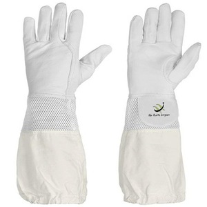 Gants de sécurité pour l'apiculture en maille à 3 couches avec paume en cuir de vachette doré Gants d'apiculture durables pour la protection - Product Image 6
