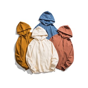 Haute qualité 100% coton éponge surdimensionné à capuche pour hommes épais polaire goutte épaule solide motif personnalisé pull à capuche hiver - Product Image 1