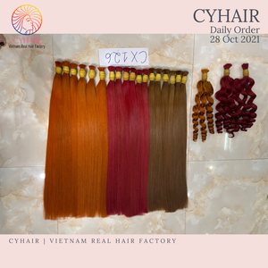 Cheveux roulement tibétains en vrac, colorés, 100%, cheveux bruts, Double Drawn, vente en gros - Product Image 2