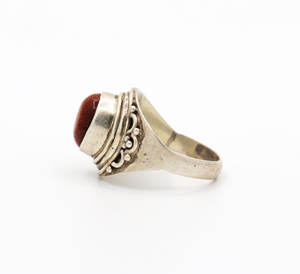 อัญมณีซันสโตนรูปไข่ธรรมชาติ 925 เครื่องประดับแหวนเงินแท้สําหรับผู้ค้าส่ง - Product Image 4