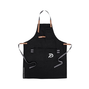 Alta qualità fatta a mano pelle PU barbiere mantello con tasche Extra personalizzabile Logo Denim materiale per parrucchieri - Product Image 6