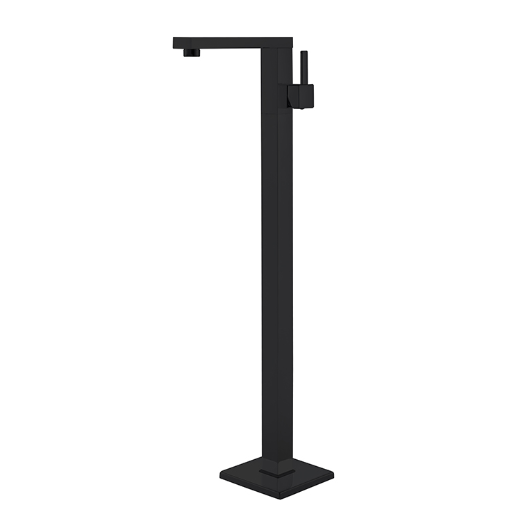European Style Best Selling High Quality Brass Floor Mounted Freestanding Bathtub Faucet Bathroom Matte Black Taps