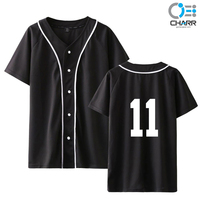 Camiseta de Béisbol Anime Haikyuu Unisex, Uniforme Escolar Karasuno, Ropa Deportiva de Manga Corta, Transpirable, de Secado Rápido, Tallas Grandes