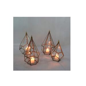 Hot Vintage Modern Fancy Luxury Terrarium Candle Holder <b>Set</b> for Home Decoration and Living Room for Parties Weeding Decoration - Product Image 1