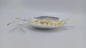 Tazón de servicio Chapado en plata con forma de Mango, artículo de decoración para el hogar y la Mesa, artículo de regalo, respetuoso con el medio ambiente, plato de plata - Product Image 3