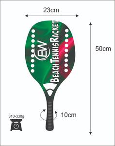 Raquettes de beach tennis et de padel sur mesure avec face en carbone et verre, poids 310-330g, longueur 50cm - Vos logos et combinaisons de couleurs - Product Image 2