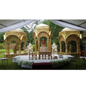 Decoración de Mandap para Bodas en Templos, Durban, Sudáfrica, Mandap para Bodas al Aire Libre, Decoración de Mandap para Bodas Rajwada en EE. UU. - Product Image 1