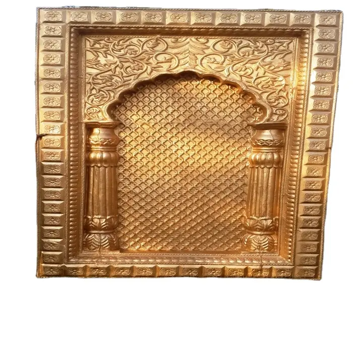 Rajasthani Panel de fibra de fondo 8x4 pies para telón de fondo, Nikah, Sangeet o Mehandi decoración de escenario de boda Panel de decoración