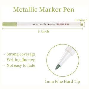 ปากกามาร์กเกอร์ศิลปะ30สี,ปากกาไฮไลท์ DIY อัลบั้มสมุดภาพการ์ดเชิญศิลปะภาพถ่ายปากกาสีโลหะ - Product Image 6