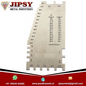 Brazalete Pulsera Sizer Calibre de metal 1 a 9 para medir tamaños en la muñeca de la mano para suministros de fabricación de joyas en La India - Product Image 5