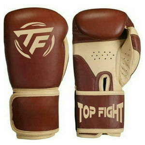 Último diseño Guantes de competición profesional 100% Guantes de boxeo de cuero de vaca con cordones Guantes de boxeo de cierre - Product Image 1