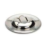 Verstellbarer Lebensmittelechter Umweltfreundlicher Edelstahl Universal-Topfdeckel Passend für 8-12 Zoll Töpfe Pfannen Belüftet Dampfkontrolle Spülmaschinenfest