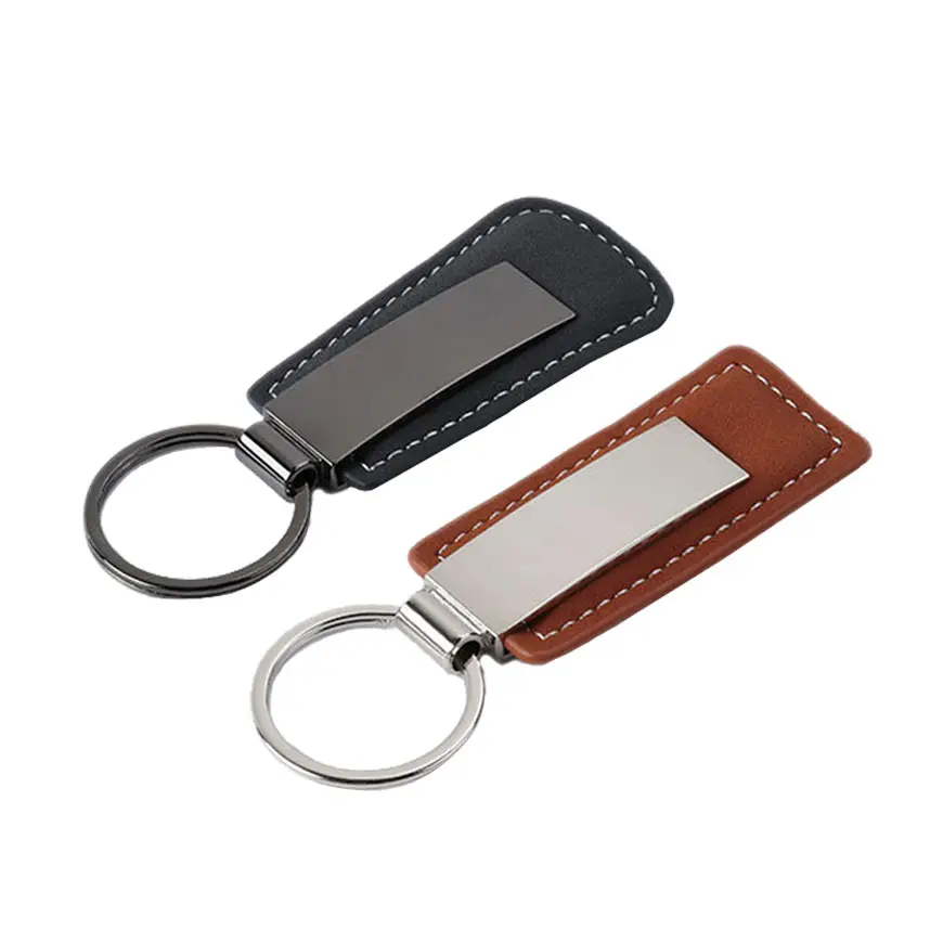 Quality Keychain Open Designs Zin Alloy PU Leather Keychain