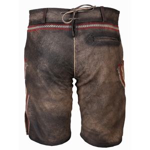 กางเกงขาสั้นสไตล์เยอรมันวินเทจ | กางเกงหนังสีน้ำตาลโบราณสำหรับ Oktoberfest | ผู้ชายบาวาเรียใส่ - Product Image 2