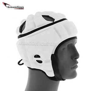 Casco de rugby de carcasa blanda personalizable con diseño de bandera de fútbol Logotipo de material EVA para protección facial en colores personalizables - Product Image 3