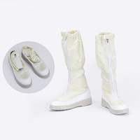 Chaussures de salle blanche ESD OEM fabriquées au Vietnam en cuir microfibre PVC de qualité, bottes unisexes antistatiques hiver/été N/A GW