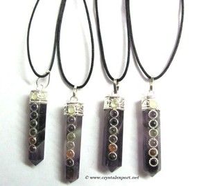 Pendentif homme en améthyste, crayon Chakra, 1 pièce, offre spéciale en ligne - Product Image 1