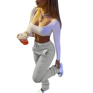 Pantalones ajustados de Invierno para mujer, calzas cálidas informales de chándal de lana para otoño - Product Image 2