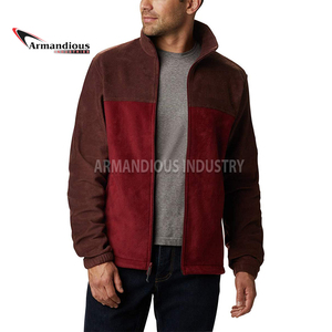 Vente en gros Logo personnalisé hommes hiver polaire veste réversible avec col montant - Product Image 6