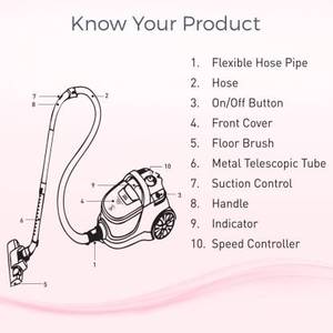 REVE Bagless <b>Dry</b> <b>Vacuum</b> <b>Cleaner</b> (Silver, White) - Product Image 2