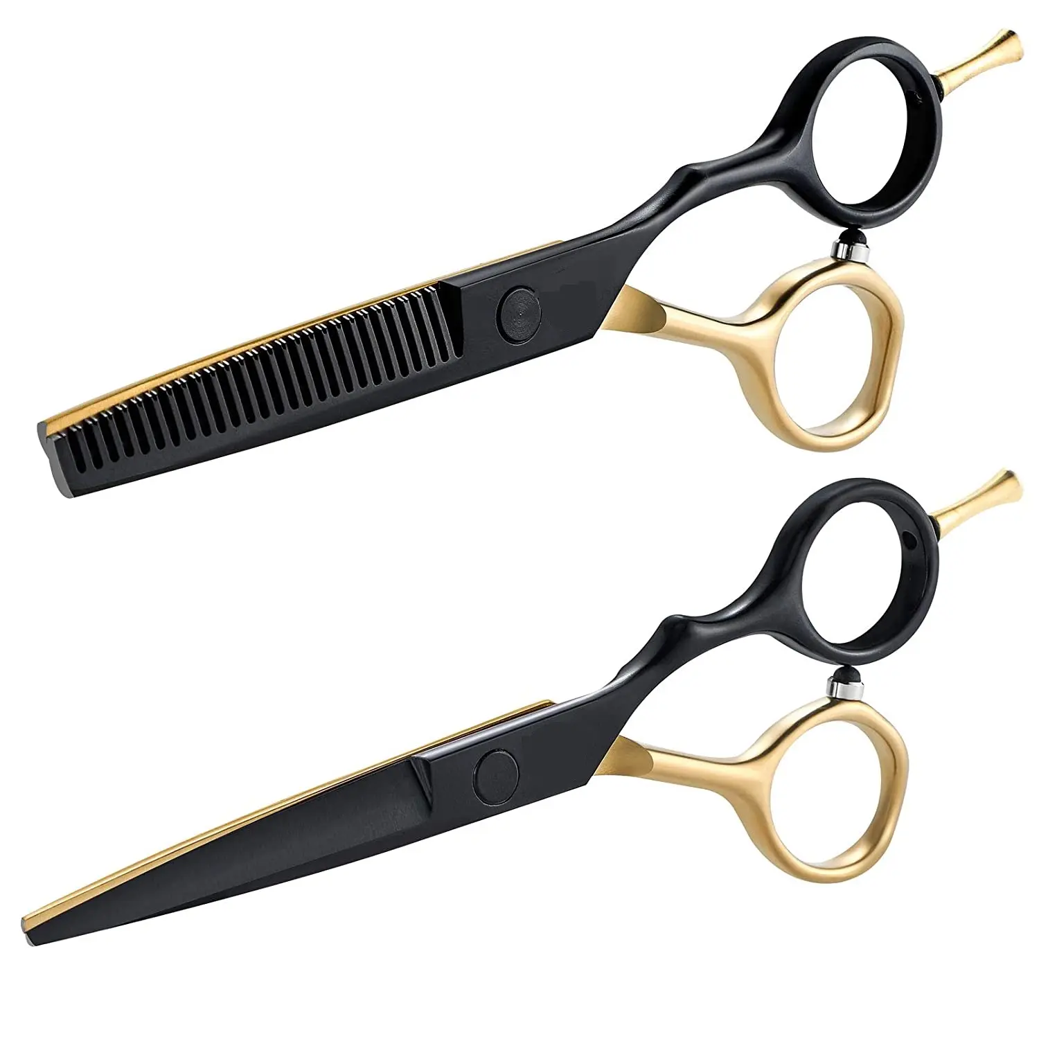 Ножницы для стрижки волос черного и золотого цвета, набор ножниц для филировки, бритвенный станок 5,5 дюйма