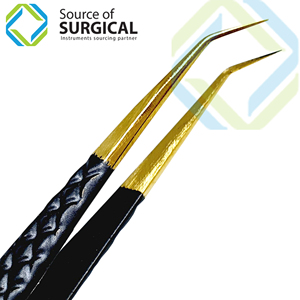 Pince à épiler pour cils et sourcils en acier inoxydable à pointe fine - Product Image 4