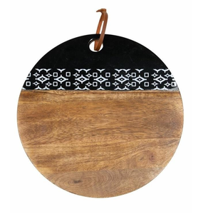 Nouvelle arrivée Planche à découper et à découper ronde en bois d'acacia multi-usages faite à la main petite pour les ustensiles de cuisine - Product Image 4