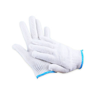 Gants de travail en coton de couleur blanche taille personnalisée Gants de travail de haute qualité à prix d'usine avec prise en caoutchouc Gants de gros - Product Image 3