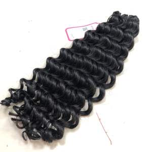 Mechones de cabello humano virgen sin procesar, cabello ondulado profundo con cutícula virgen - Product Image 1