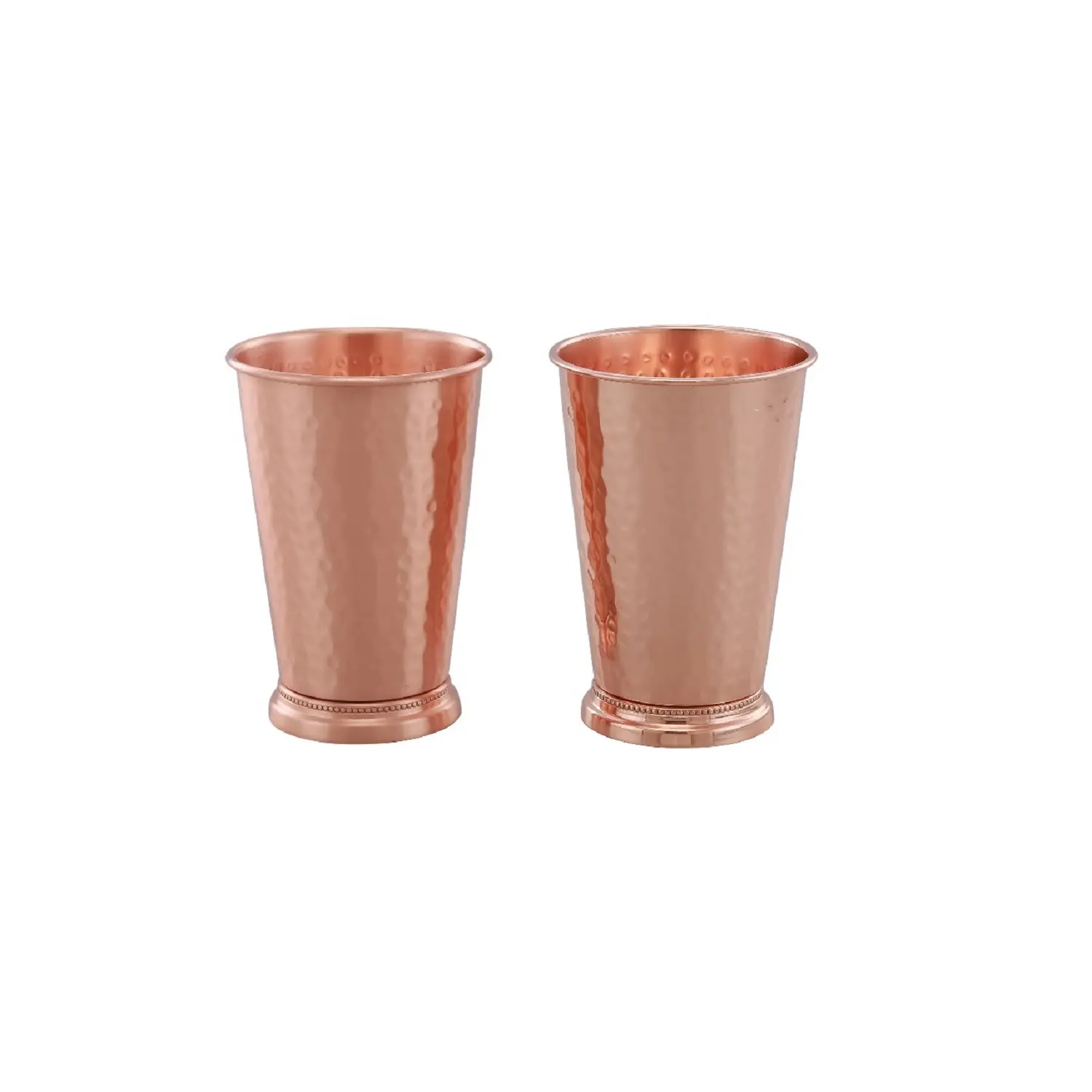 100% Copper Beaded Single Wall Mint Julep Cup, 12 oz Copper Cocktail Beer drinking glass