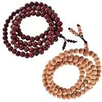 White and Red Sandalwood Chandan Mala Safed Lal Rosary for Wearing and Jaap Chanting