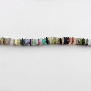 Perles Heishi en Quartz Multicolores, Lisse, Plat, Carré, 4-6mm, 16 pouces, pour Bijoux, Multi-Taille - Product Image 4