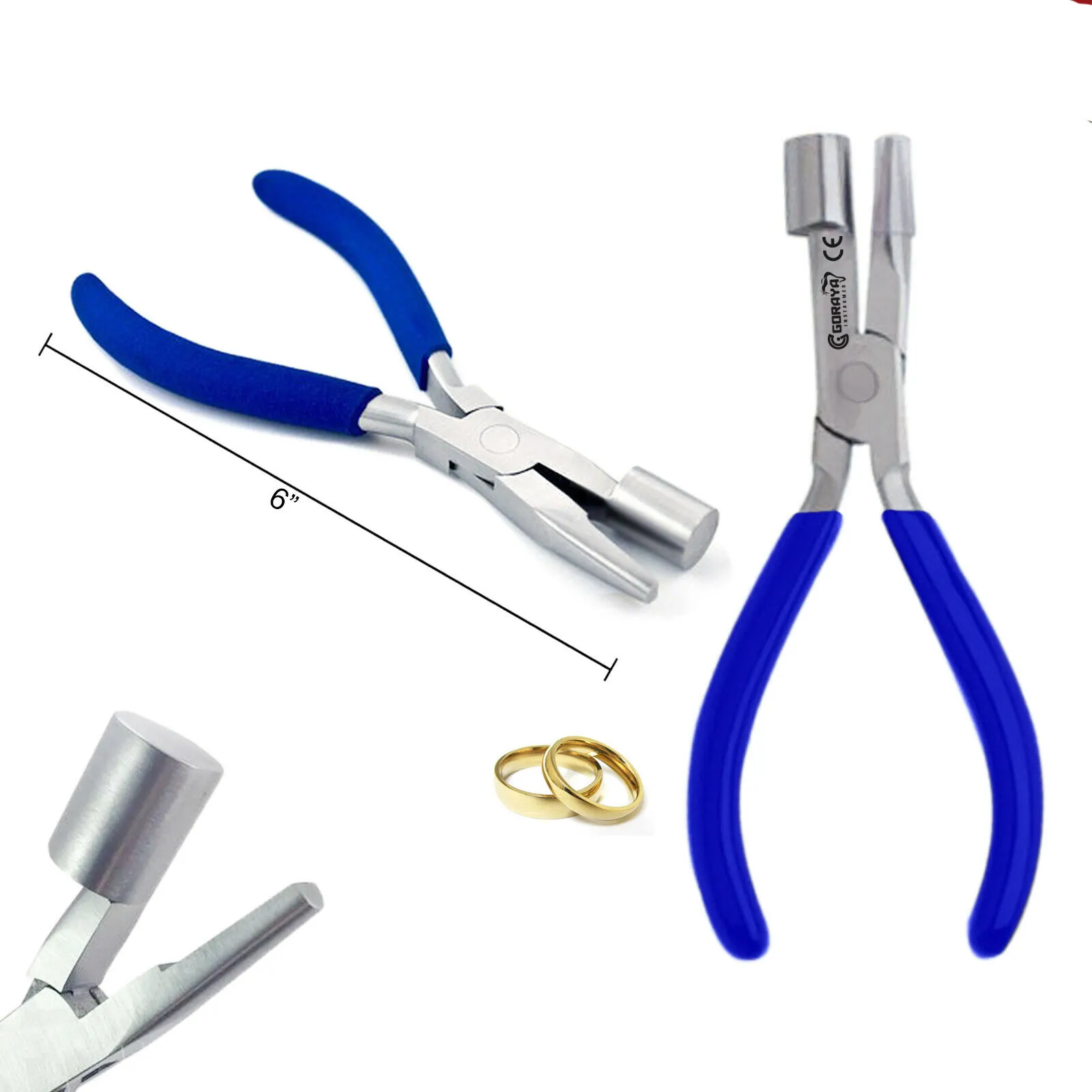 HOT SALE GORAYA GERMAN JEWELRY WRAP & TAP PLIERS RING FORMING BAIL MAKING WIRE LOOPING MEN RING SIZE CE ISO APPROVED
