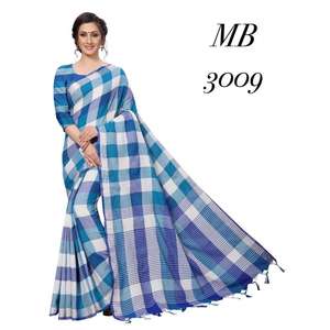 Saree en coton et soie vêtements indiens et pakistanais - Product Image 6