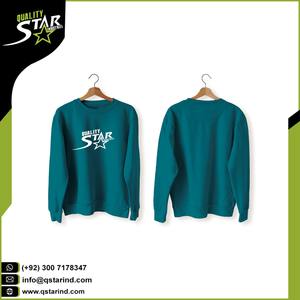 Sudadera con cuello redondo personalizada, jersey de poliéster de alta calidad/forro polar de algodón suave sólido para invierno, nuevo diseño teñido liso de alta tecnología - Product Image 2