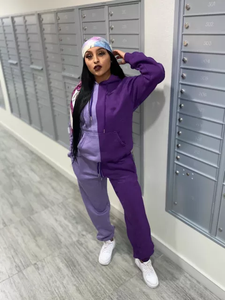 Lo último en moda para mujer, chándales elegantes de dos colores, chándal transpirable de etiqueta privada para mujer - Product Image 3